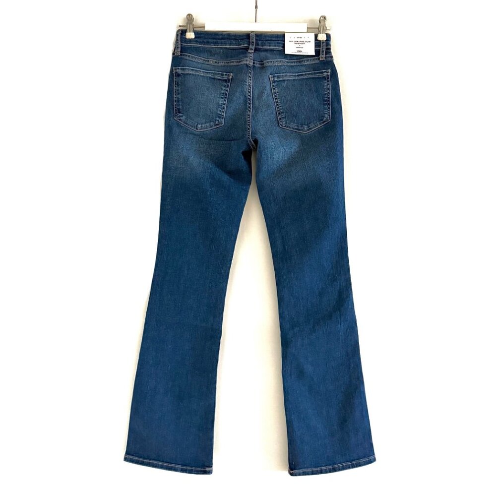 New Zara ZW The Low Rise Slim Bootcut Jeans in Medium Blue Size 4 - Picture 6 of 9